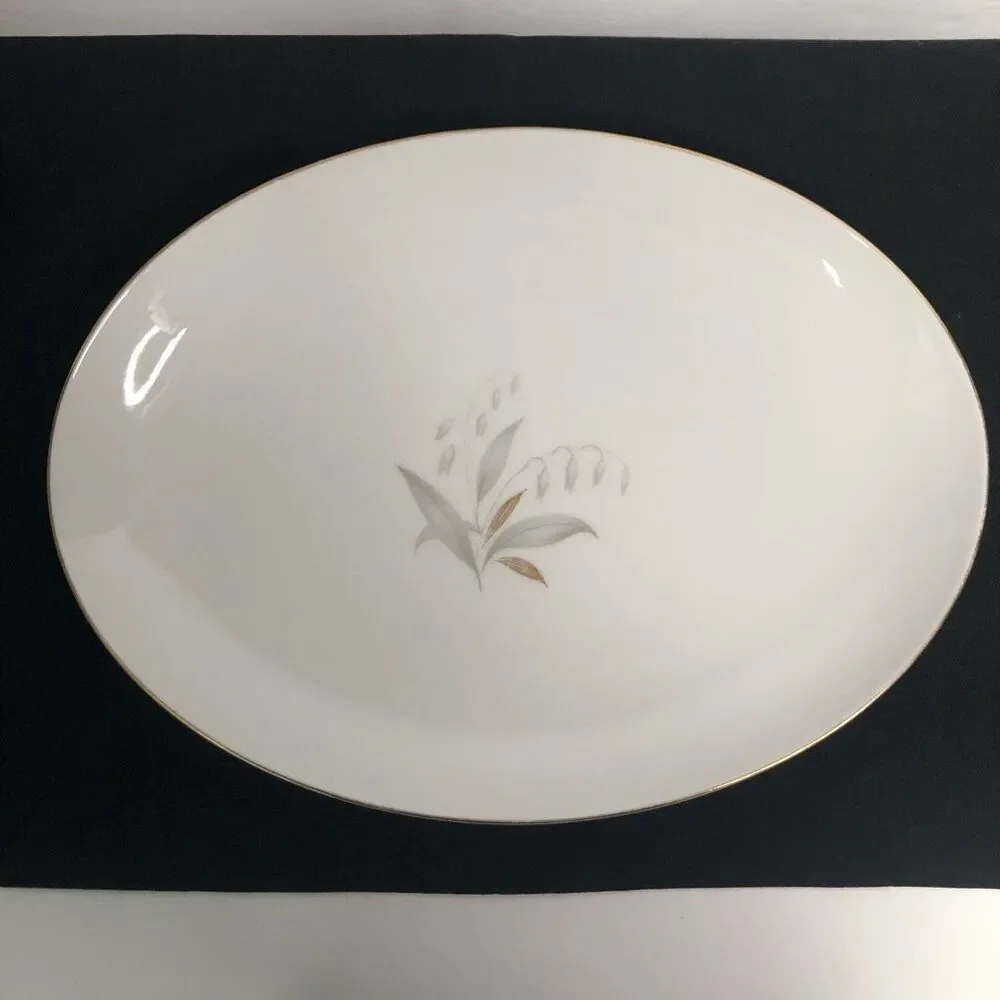 vintage kaysons  fine china golden rhapsody 1961‎ oval serving platter 12x9 in
